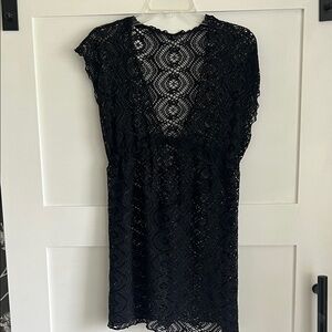 BECCA Black Crochet Swim Coverup